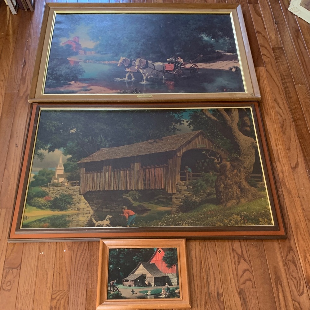 Paul Detlefsen Americana  “Memories”, and “A Sturdy Landmark” Lot